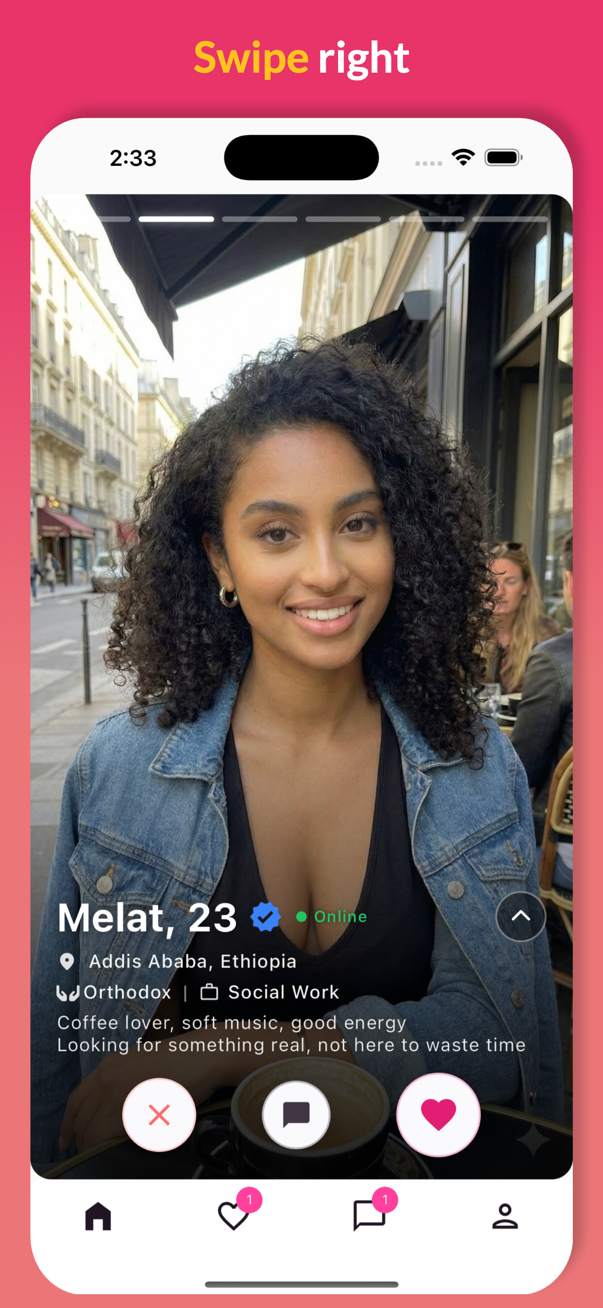 Gojo Dating App - Swipe and discover Ethiopian singles