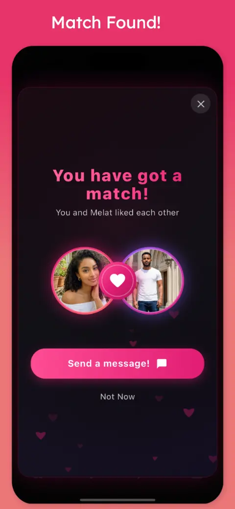 Gojo Dating App - Match found celebration